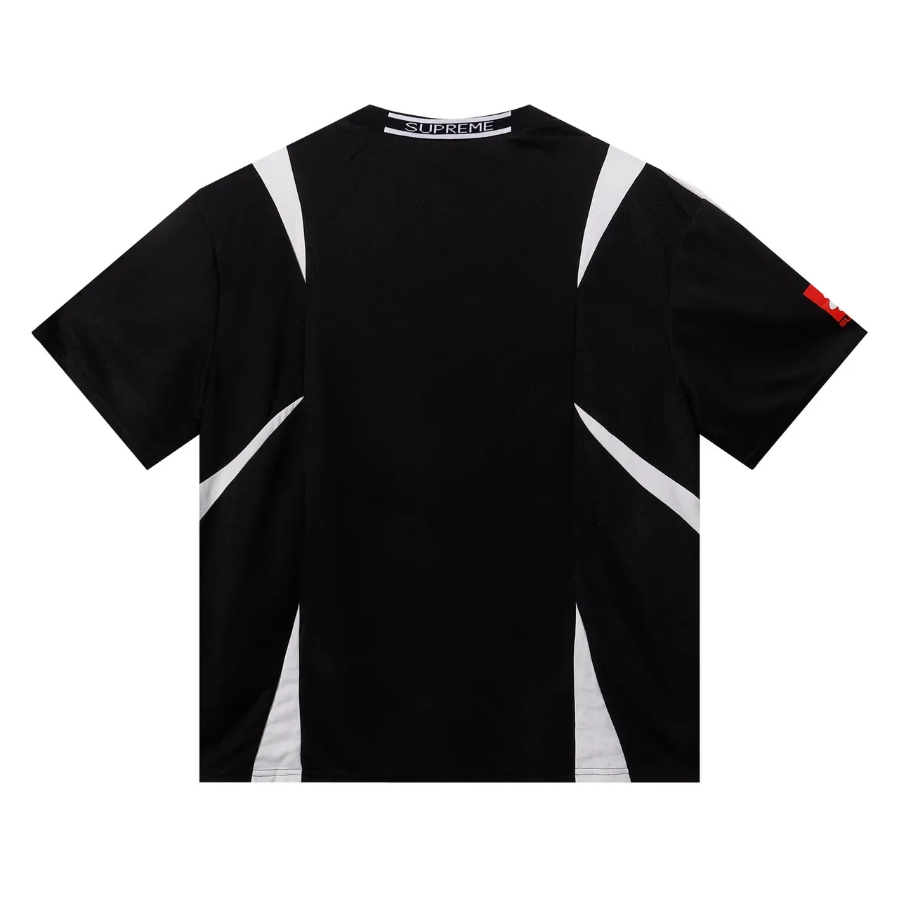 Supreme Black and White Angular Panel Jersey 2