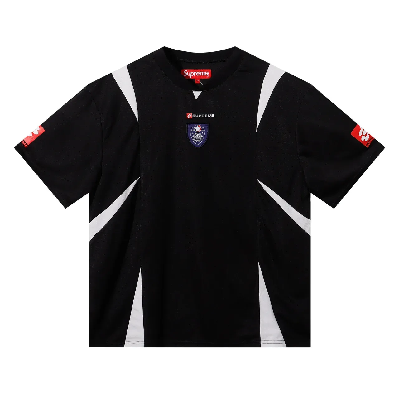 Supreme Black and White Angular Panel Jersey 3