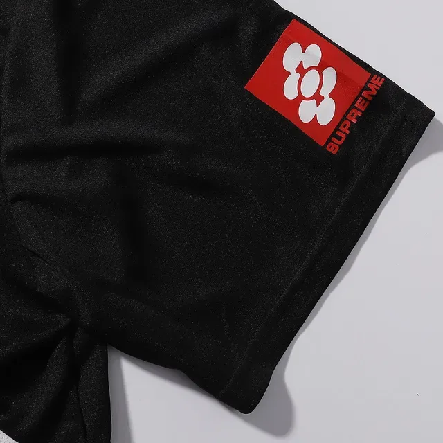 Supreme Black and White Angular Panel Jersey 5