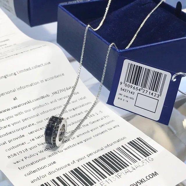 Swarovski Collier pendentif de cristal cylindrique 8