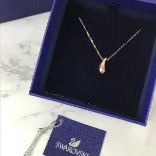 Swarovski Teardrop Pendant Rose-Gold Tone Necklace