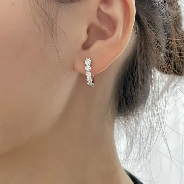 Tiffany & Co. Diamond-Studded Hoop Earrings 8