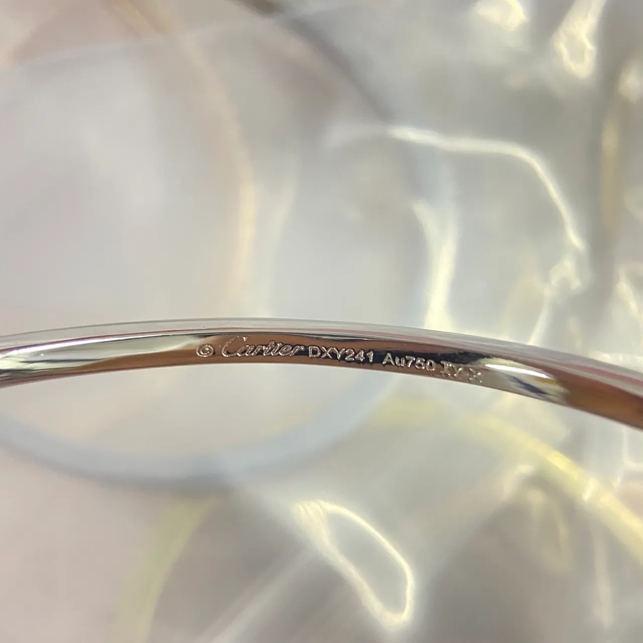 Tiffany & Co. Gold Silver Triple-Row Pavé Hinged Bangle Bracelet 4