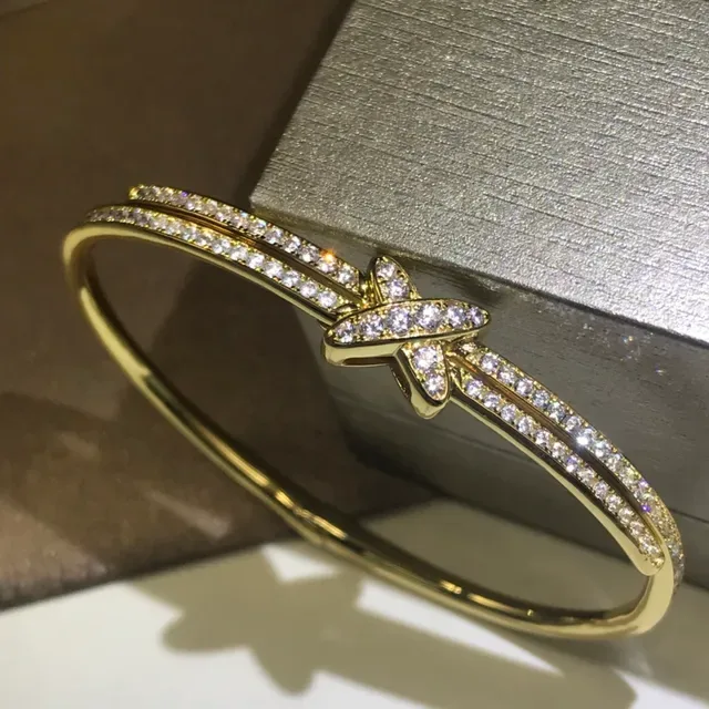 Tiffany & Co. HardWear Pavé X-Motif Bangle Bracelets 3