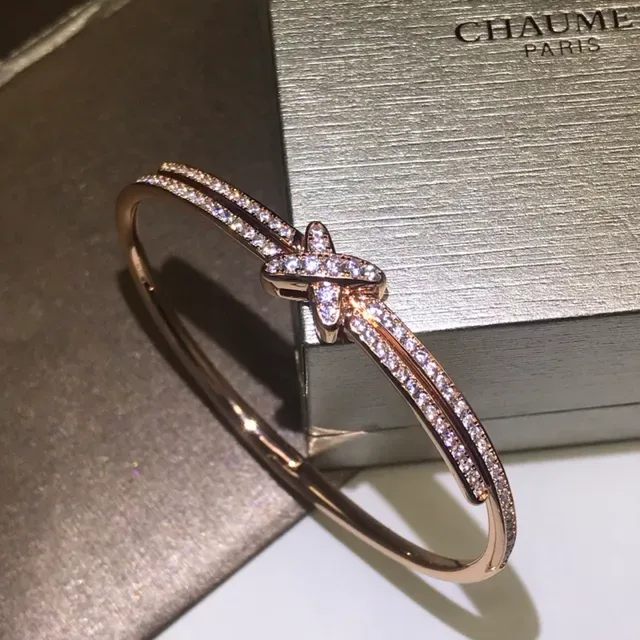 Tiffany & Co. HardWear Pavé X-Motif Bangle Bracelets 4
