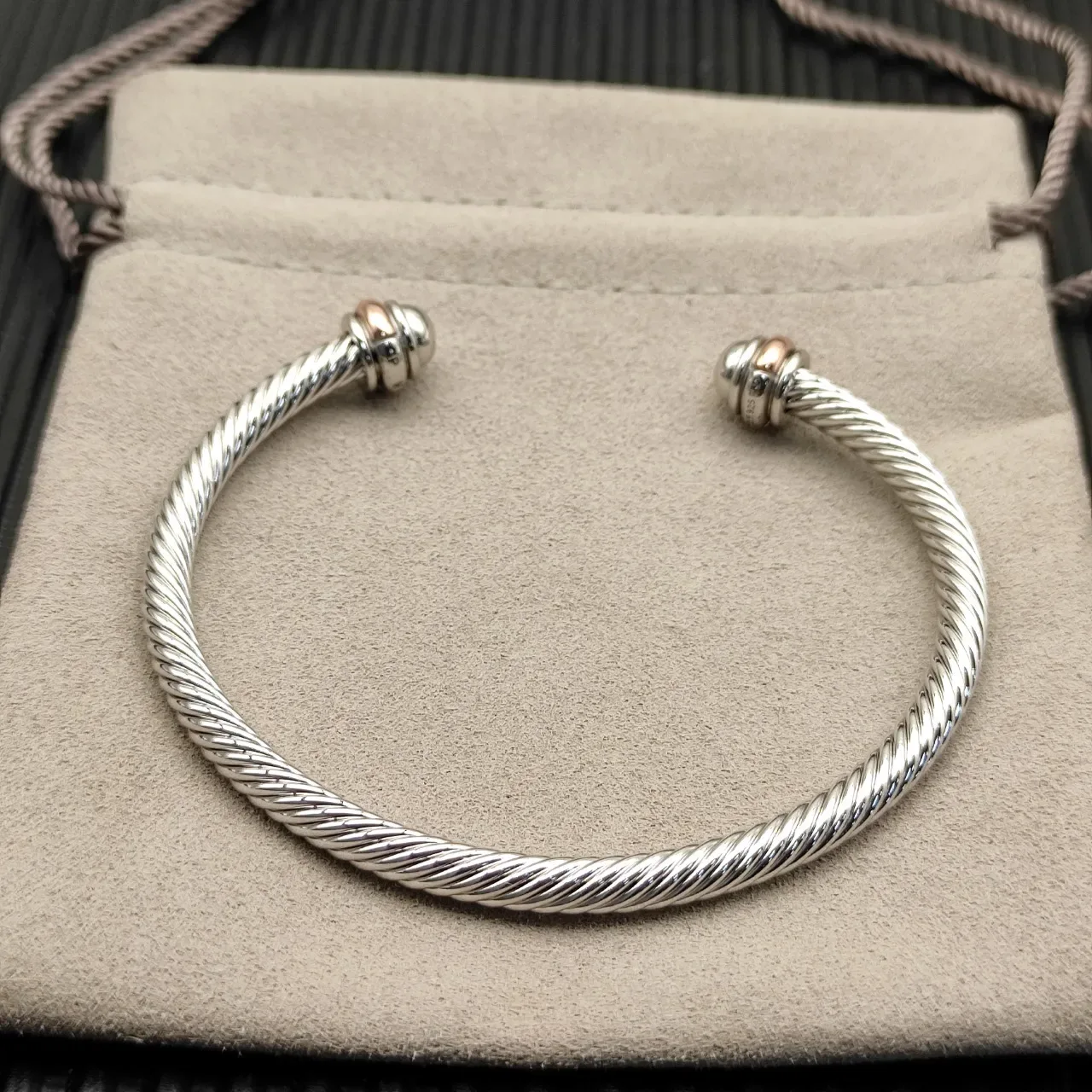Tiffany & Co. HardWear Twisted Cable Open Cuff Bracelet 7