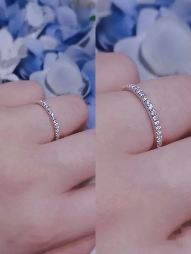 Tiffany & Co. Bague Eternity Band Pavé en or jaune avec diamants 3