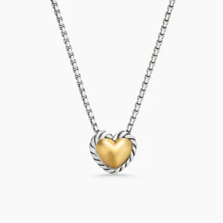 Tiffany & Co. Return to Tiffany Heart Tag Two-Tone Gold and Silver Necklace