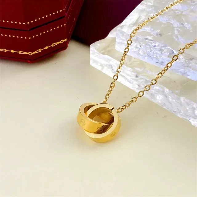Tiffany & Co. Return to Tiffany Interlocking Double-Ring Pendant Necklaces 2