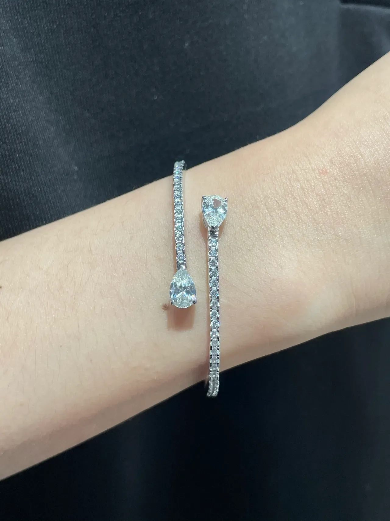 Tiffany & Co. Snake-Inspired Pavé Pear-Cut Bracelet 8
