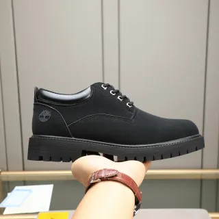 Timberland Black Suede-Nubuck Upper Smooth Leather Heel Counter Work Boots