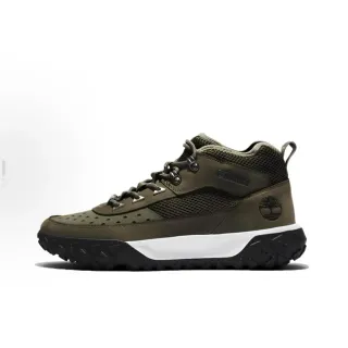 Timberland Olive Green Mesh-Synthetic Mid-Cut Hiking Boots