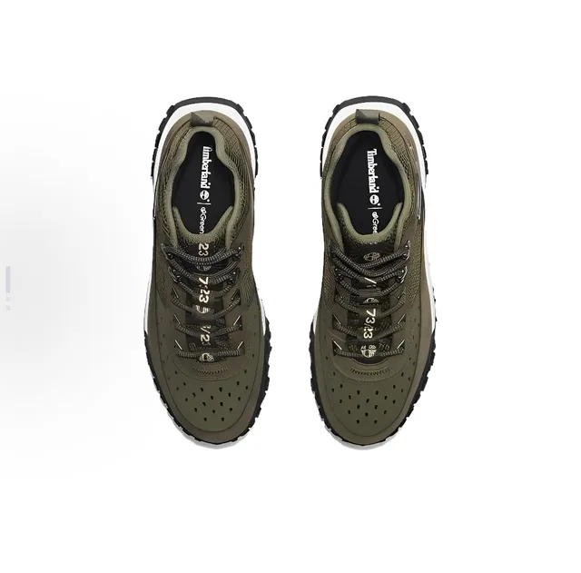 Timberland Olive Green Mesh-Synthetic Mid-Cut Hiking Boots 4