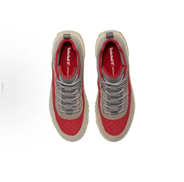 Timberland Red and Beige Mesh-Suede Hiking Boot 3