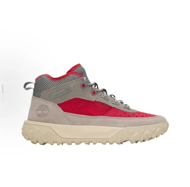 Timberland Red and Beige Mesh-Suede Hiking Boot 4