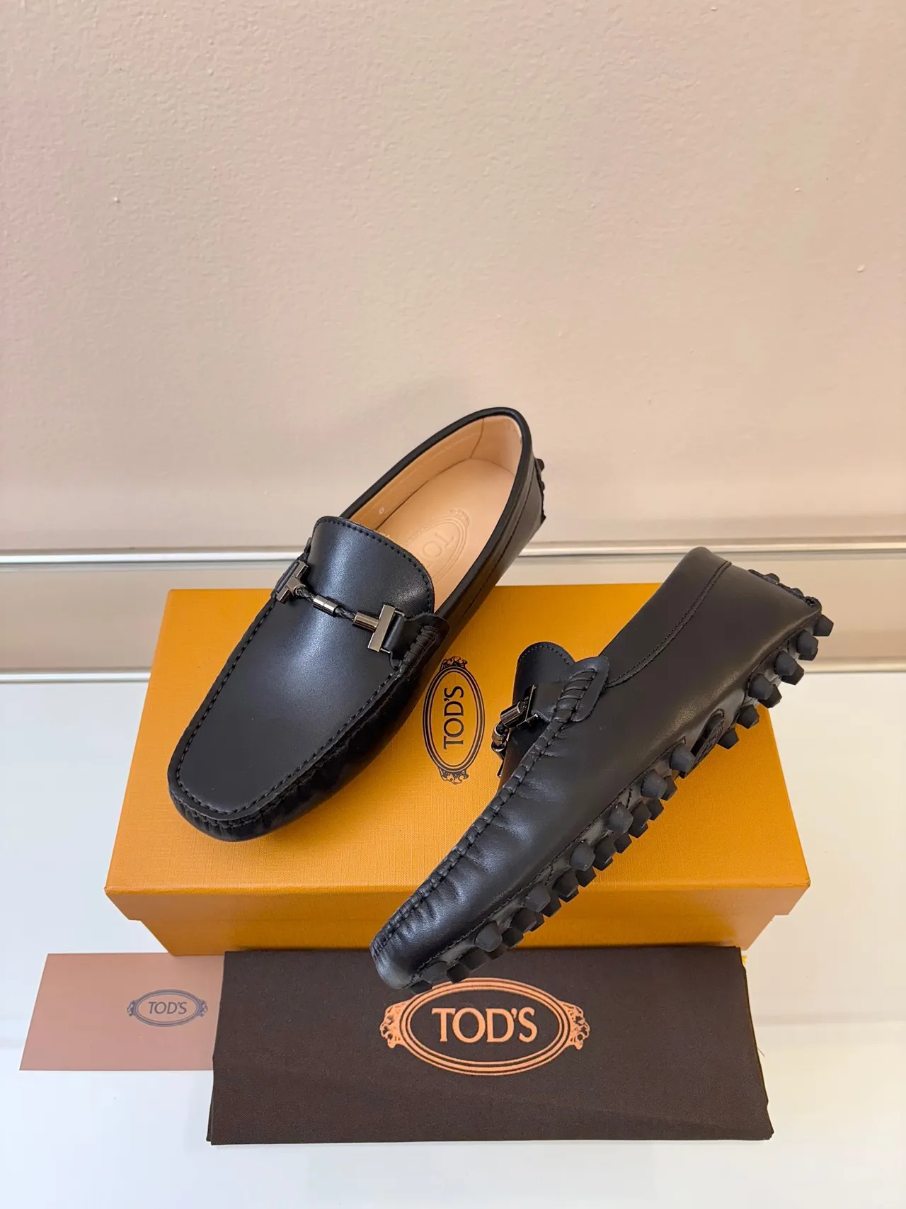 Tod's Gommino Mocassin en Cuir Noir avec Boucle de Horsebit 2