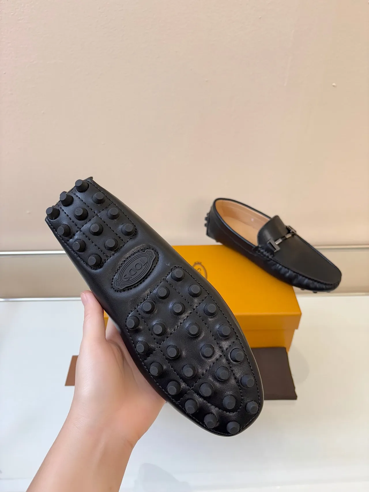 Tod's Gommino Mocassin en Cuir Noir avec Boucle de Horsebit 5