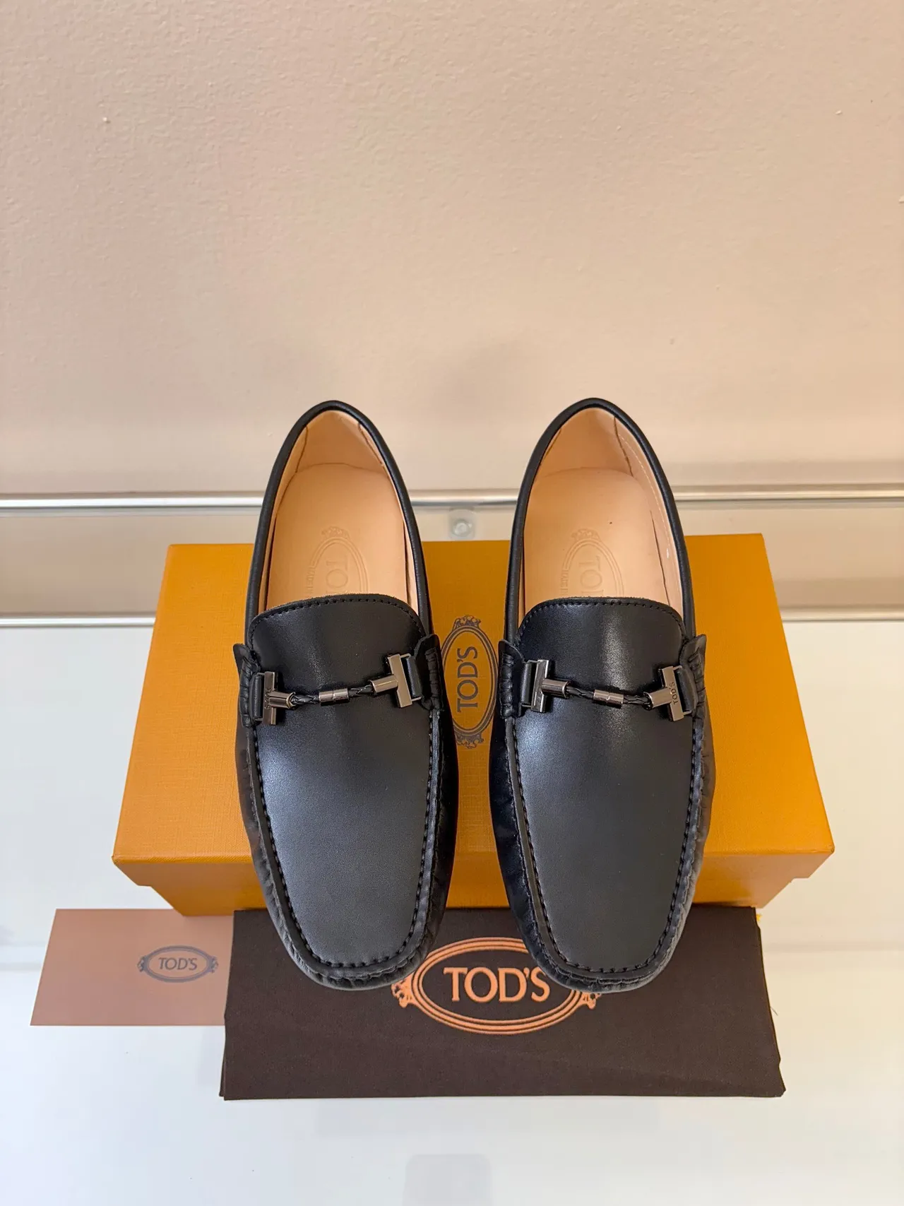 Tod's Gommino Mocassin en Cuir Noir avec Boucle de Horsebit 6