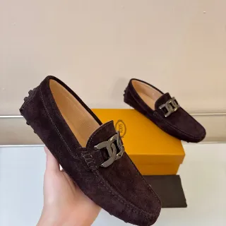 Tod's Gommino Loafer Brown Suede Horsebit Buckle Loafers