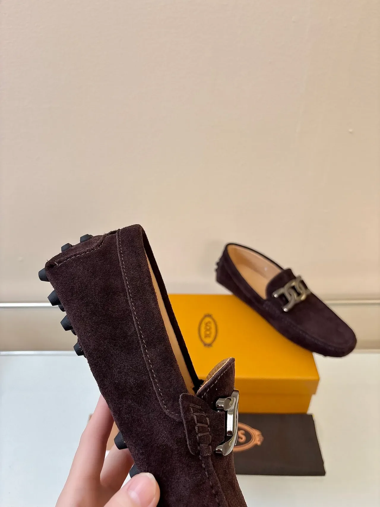 Tod's Gommino Loafer Brown Suede Horsebit Buckle Loafers 3