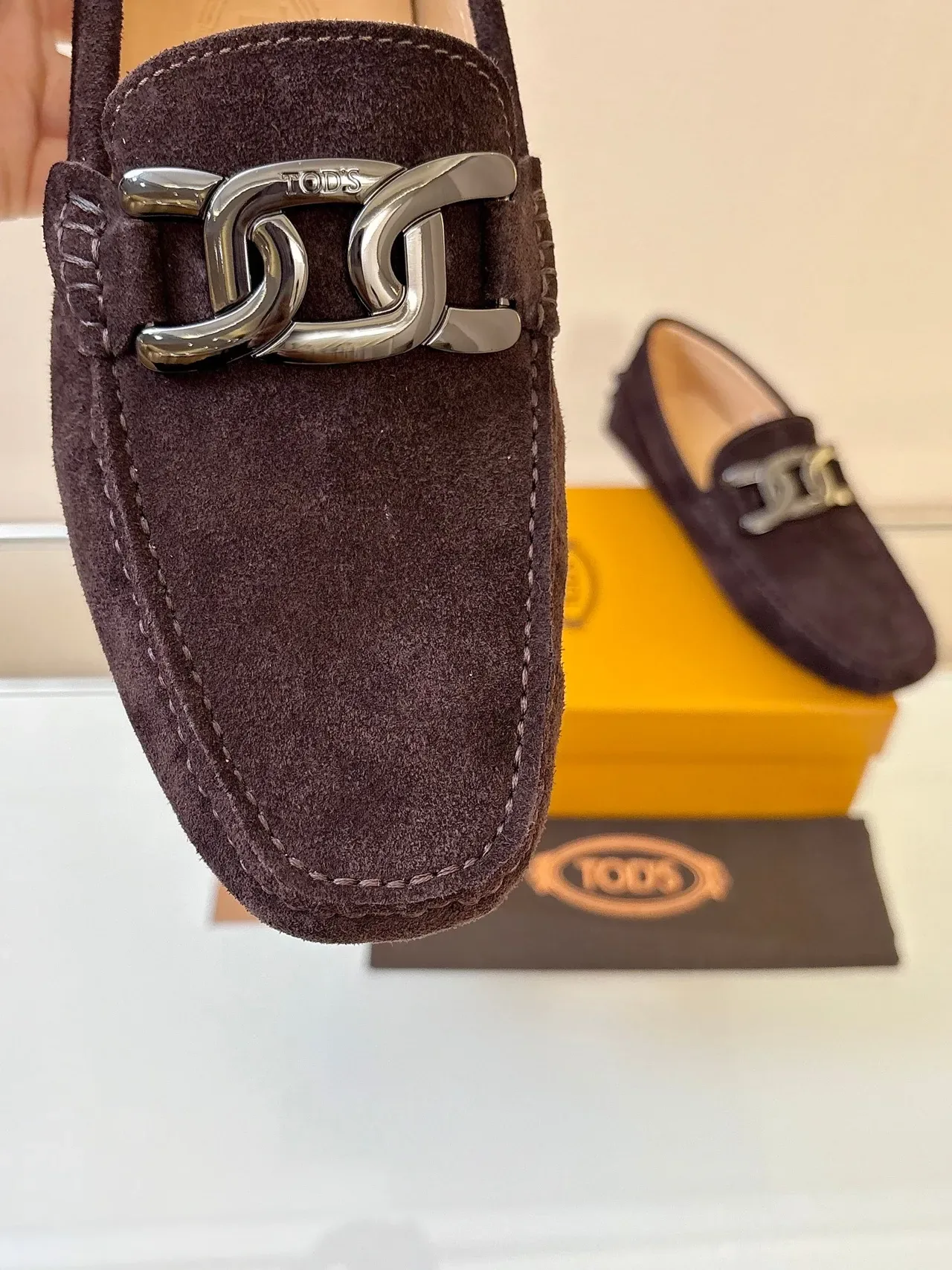 Tod's Gommino Loafer Brown Suede Horsebit Buckle Loafers 4