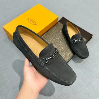Tod's Horsebit Loafer gamuza gris oscuro