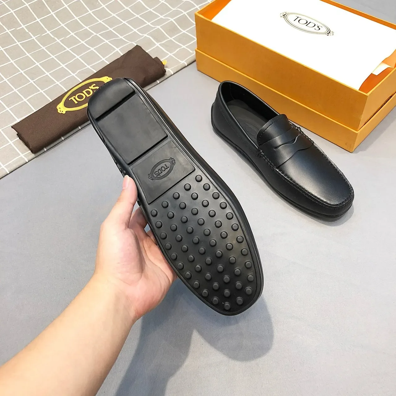 Mocassim Tod's Penny Strap Couro Preto 8