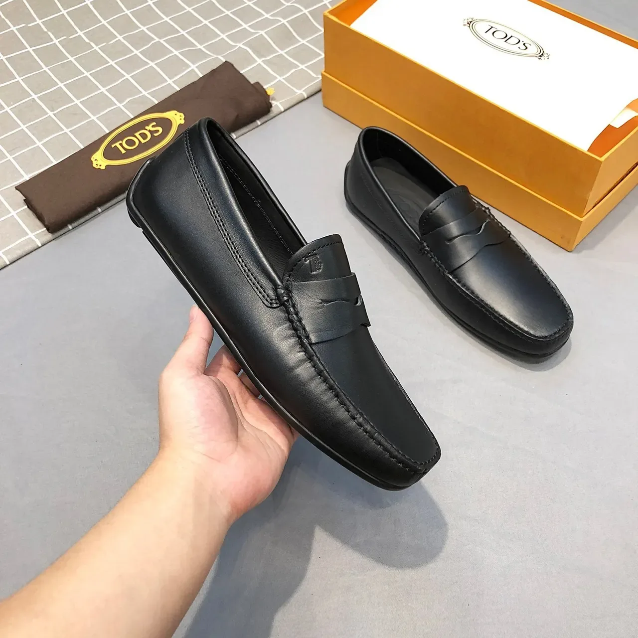 Mocassim Tod's Penny Strap Couro Preto 9