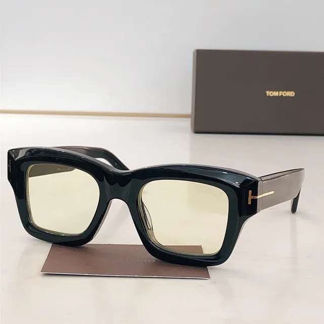 Tom Ford Black Acetate Gold-Accent Rectangular Mirrored Sunglasses 7