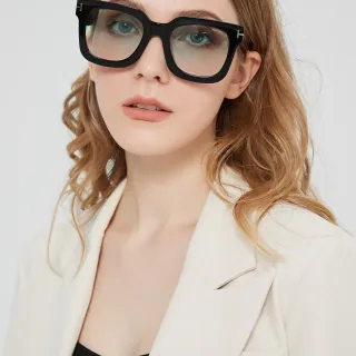 Tom Ford Oversized Square Black Optical Glasses