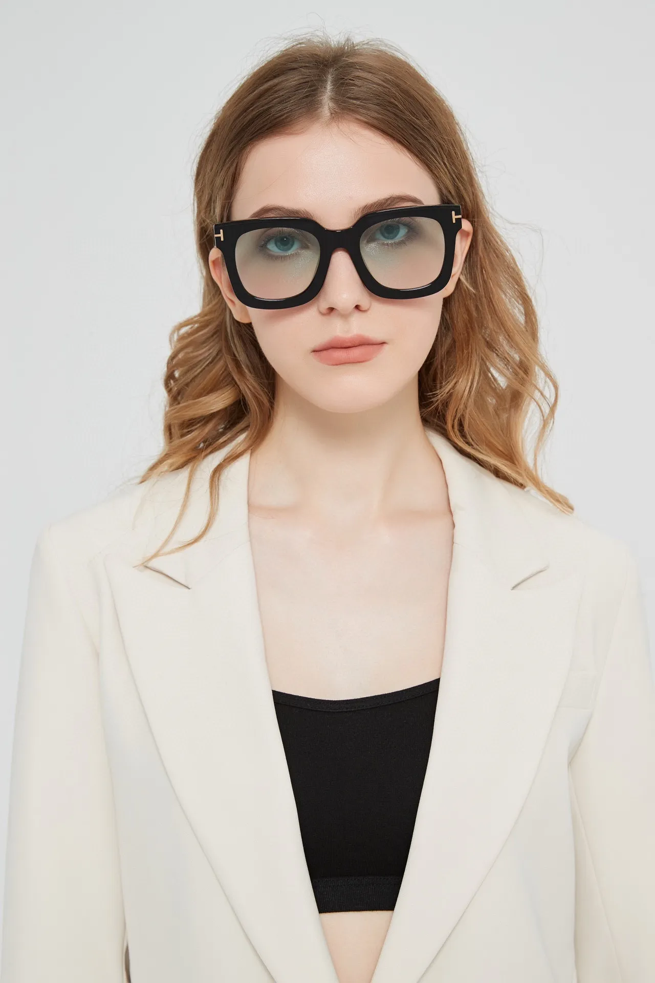 Tom Ford Oversized Square Black Optical Glasses 6