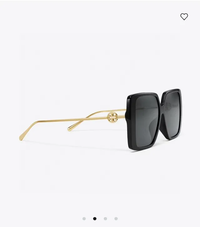 Tory Burch Brown Gold Oversized Square Frame Tortoiseshell Acetate Sunglasses 9