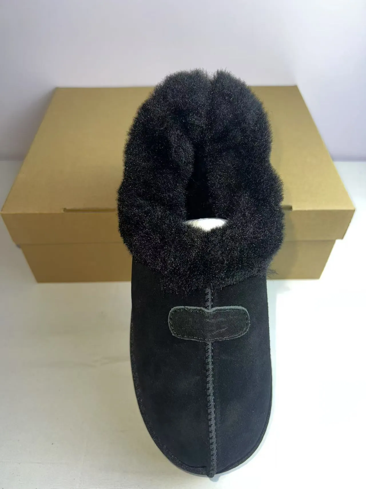 UGG Black Shearling-Lined Suede Upper Casual Shoes 3