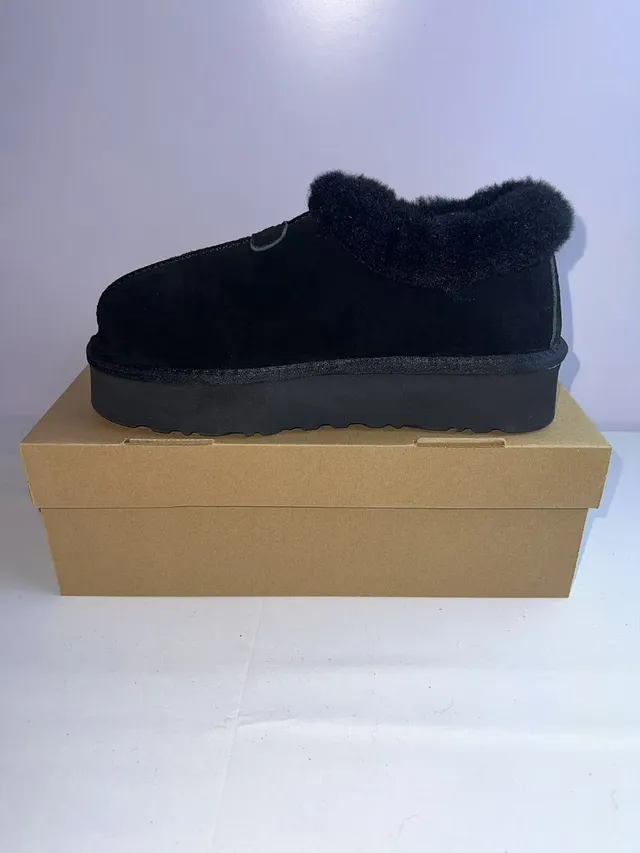 UGG Black Shearling-Lined Suede Upper Casual Shoes 4