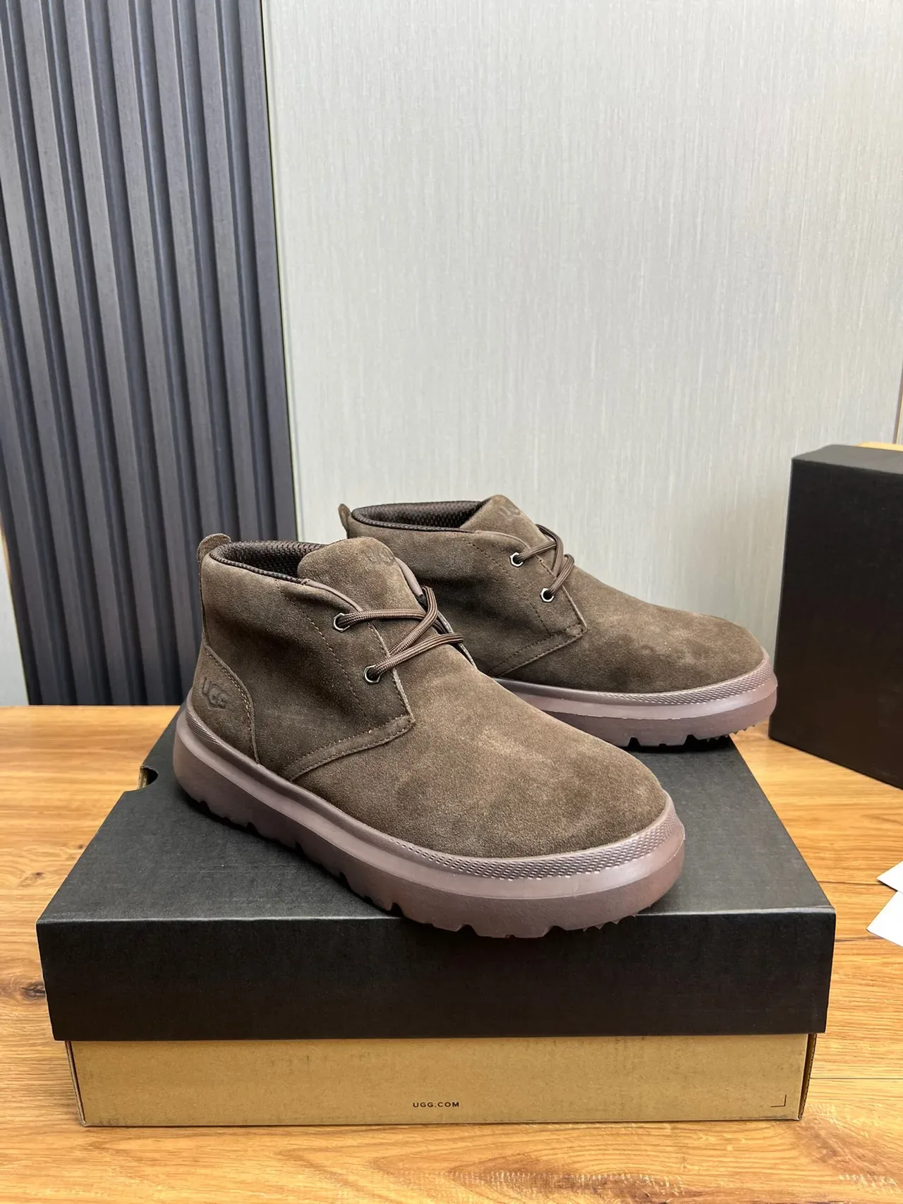UGG Brown Suede Lace-Up Platform Ankle Boot 3