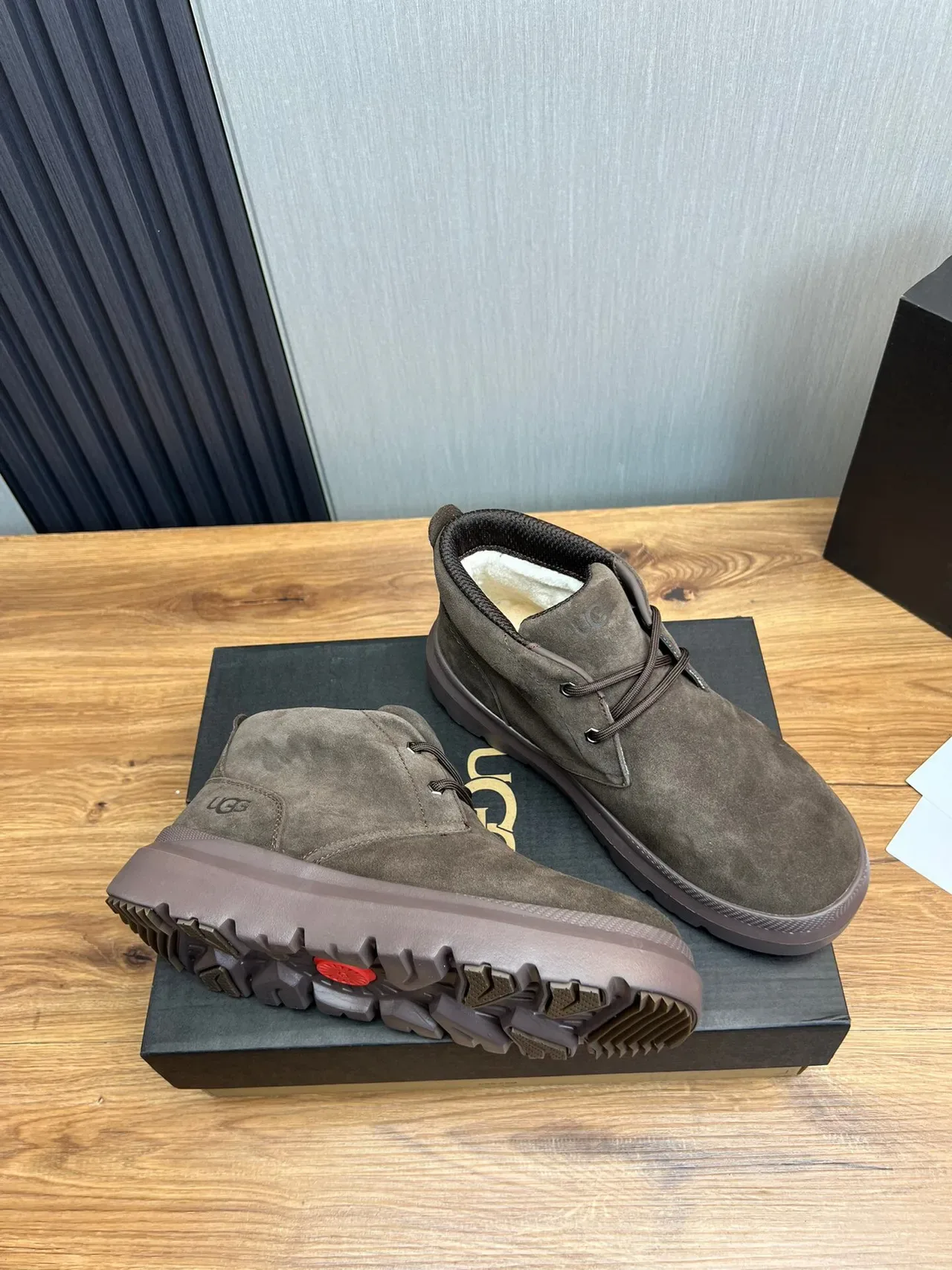 UGG Brown Suede Lace-Up Platform Ankle Boot 4