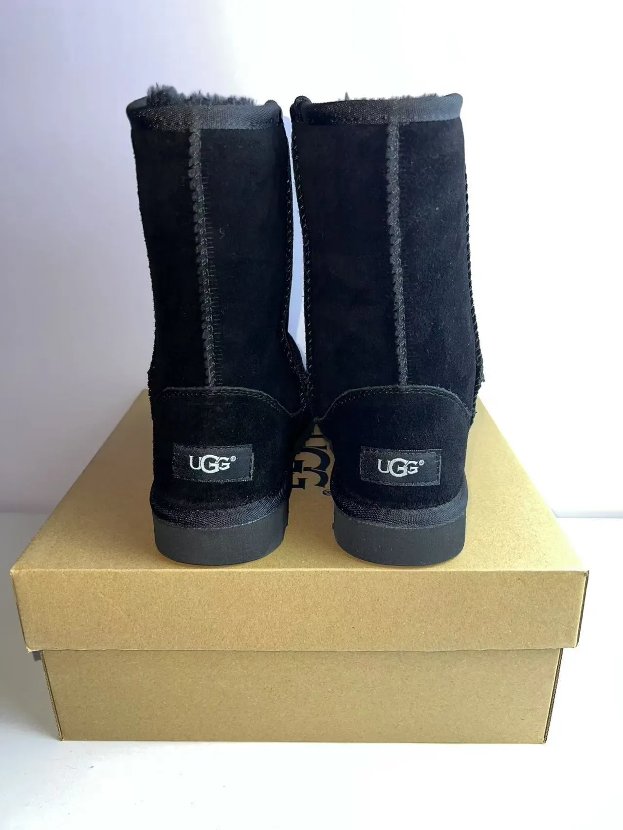 UGG Classic Black Suede Snow Boots 2