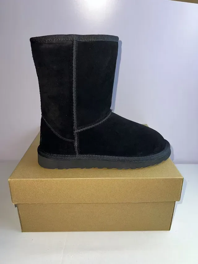 UGG Classic Black Suede Snow Boots 5