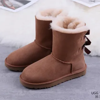 UGG Classic Mini Bow Chestnut Snow Boots
