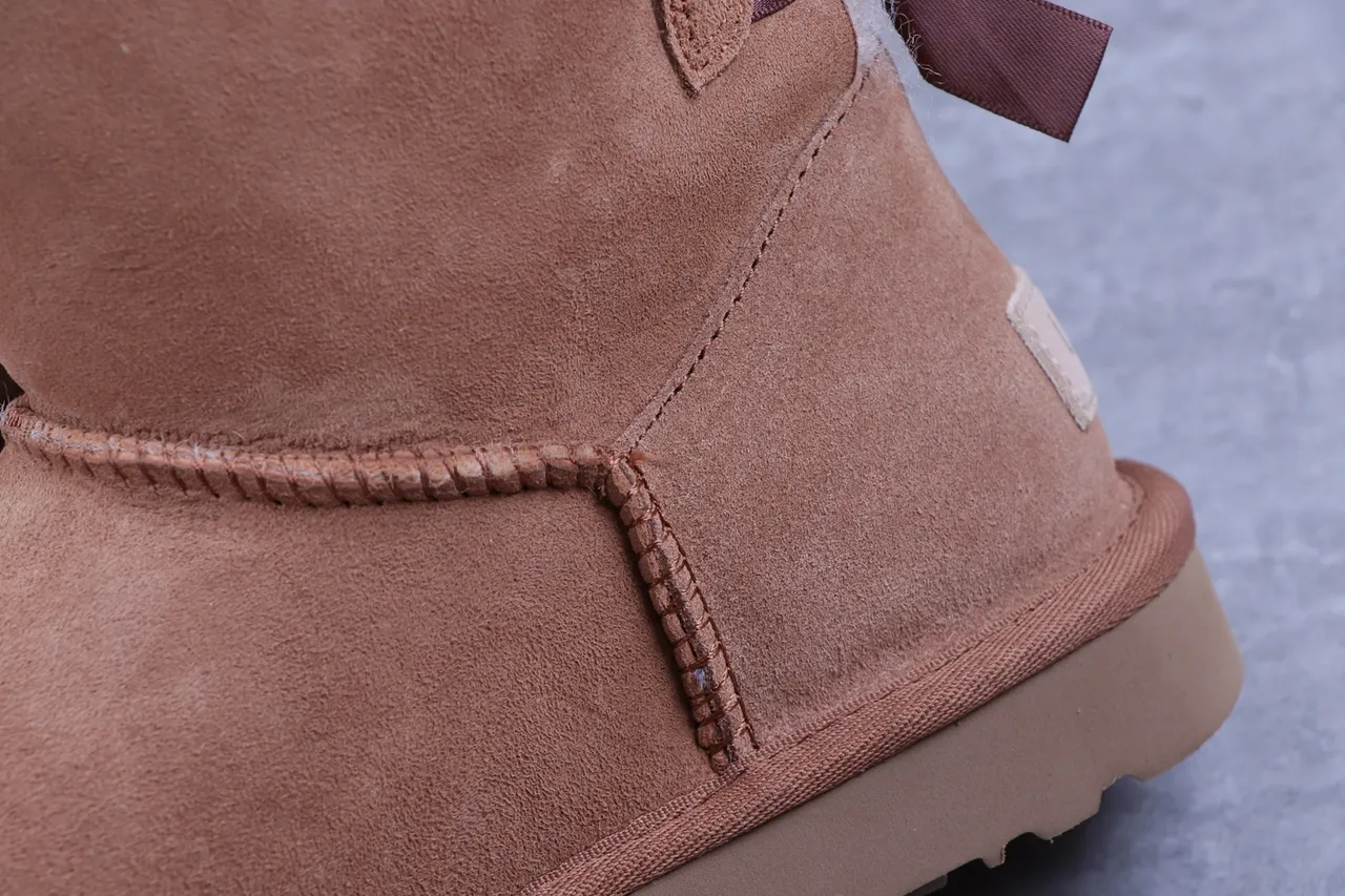 UGG Classic Mini Bow Chestnut Snow Boots 3