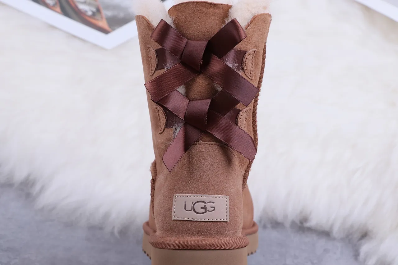 UGG Classic Mini Bow Chestnut Snow Boots 5