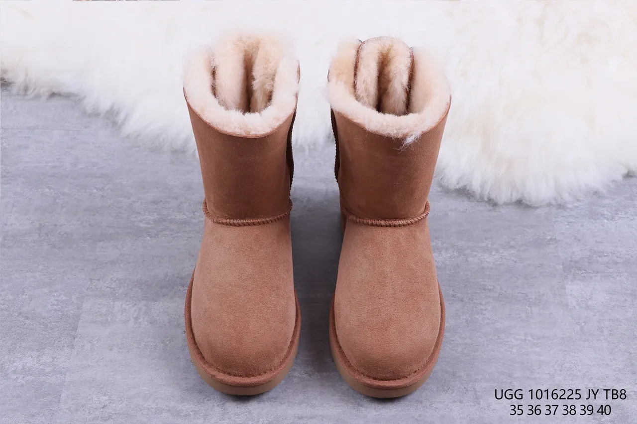 UGG Classic Mini Bow Chestnut Snow Boots 8