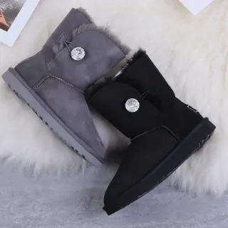 UGG Classic Mini Crystal Button Snow Boots