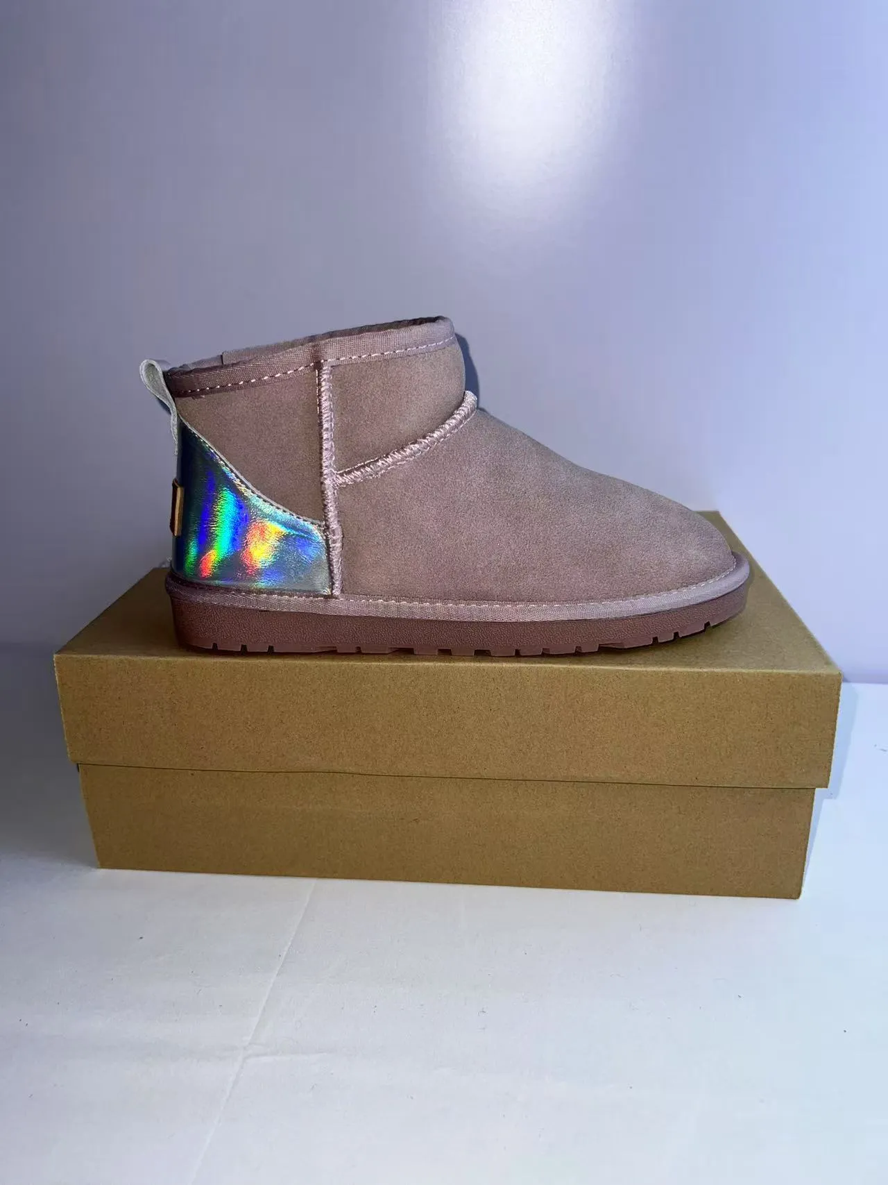 UGG Classic Mini Holographic Heel Suede Snow Boot 2