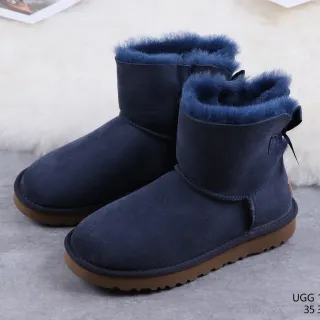 UGG Classic Mini Azul Marino Forrada con Shearling Botas de Nieve