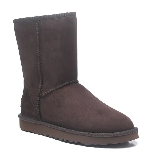 UGG Classic Short Chocolate Brown Suede Snow Boots 15