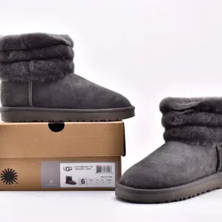 UGG Fluff Mini Quiz-Ted 灰色雪靴
