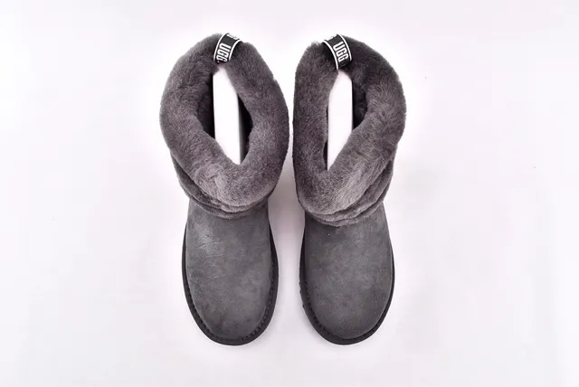 UGG Fluff Mini Quiz-Ted Gray Snow Boots 3