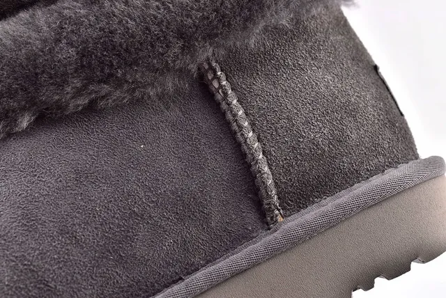 UGG Fluff Mini Quiz-Ted Gray Snow Boots 4