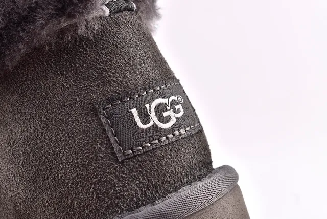 UGG Fluff Mini Quiz-Ted Gray Snow Boots 6